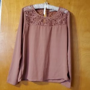 Kaii dusty rose blouse small